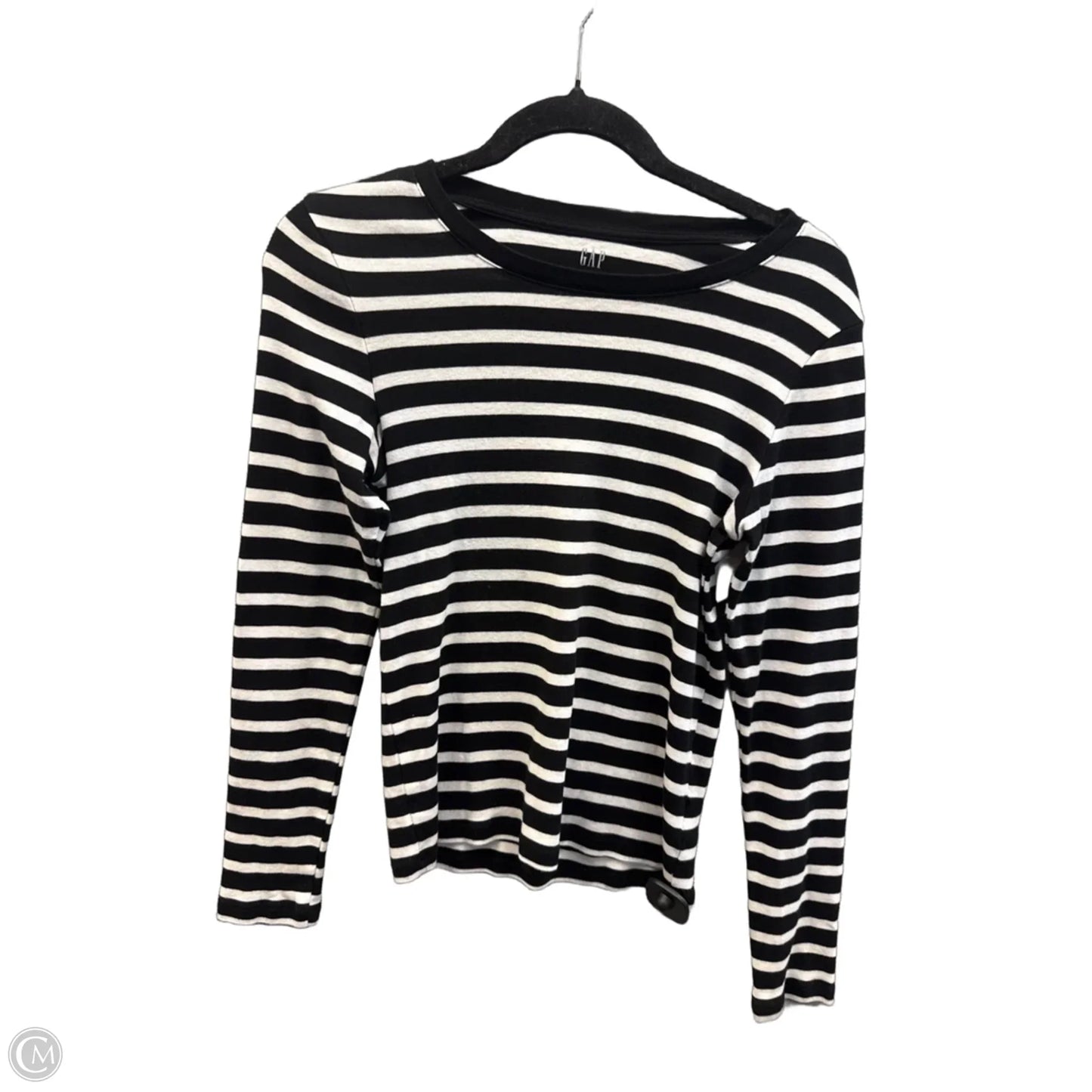 Top Long Sleeve By Gap In Striped Pattern, Size: M