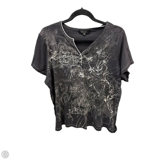 Top Short Sleeve By Bleu In Black, Size: 3x