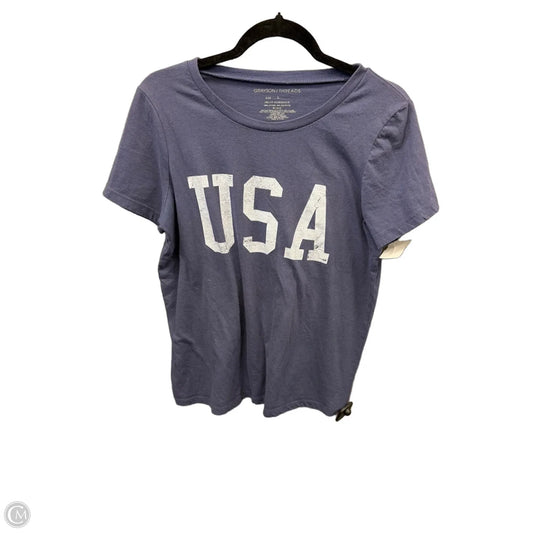 Top Short Sleeve By Grayson Threads In Blue, Size: L