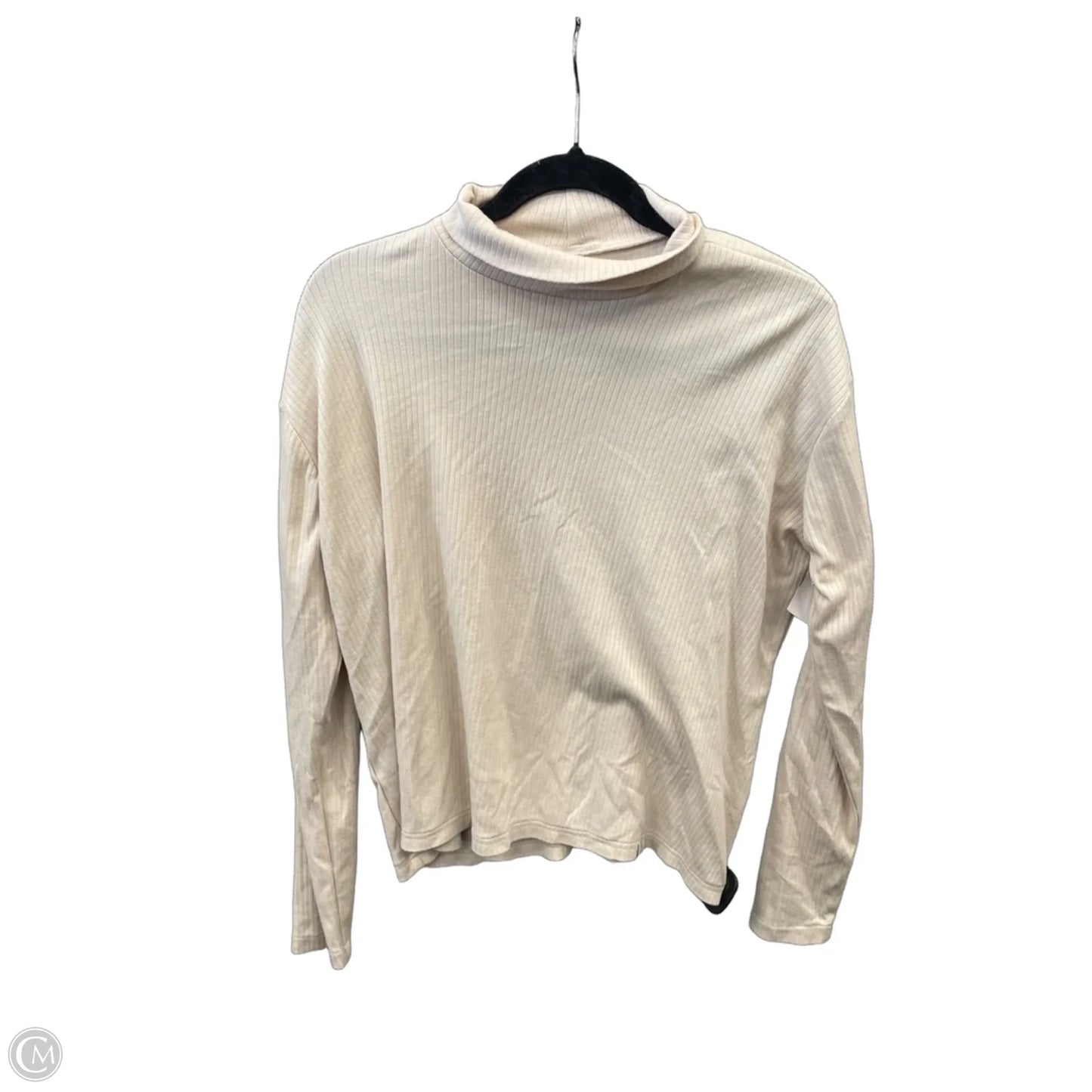 Top Long Sleeve By Clothes Mentor In Cream, Size: L