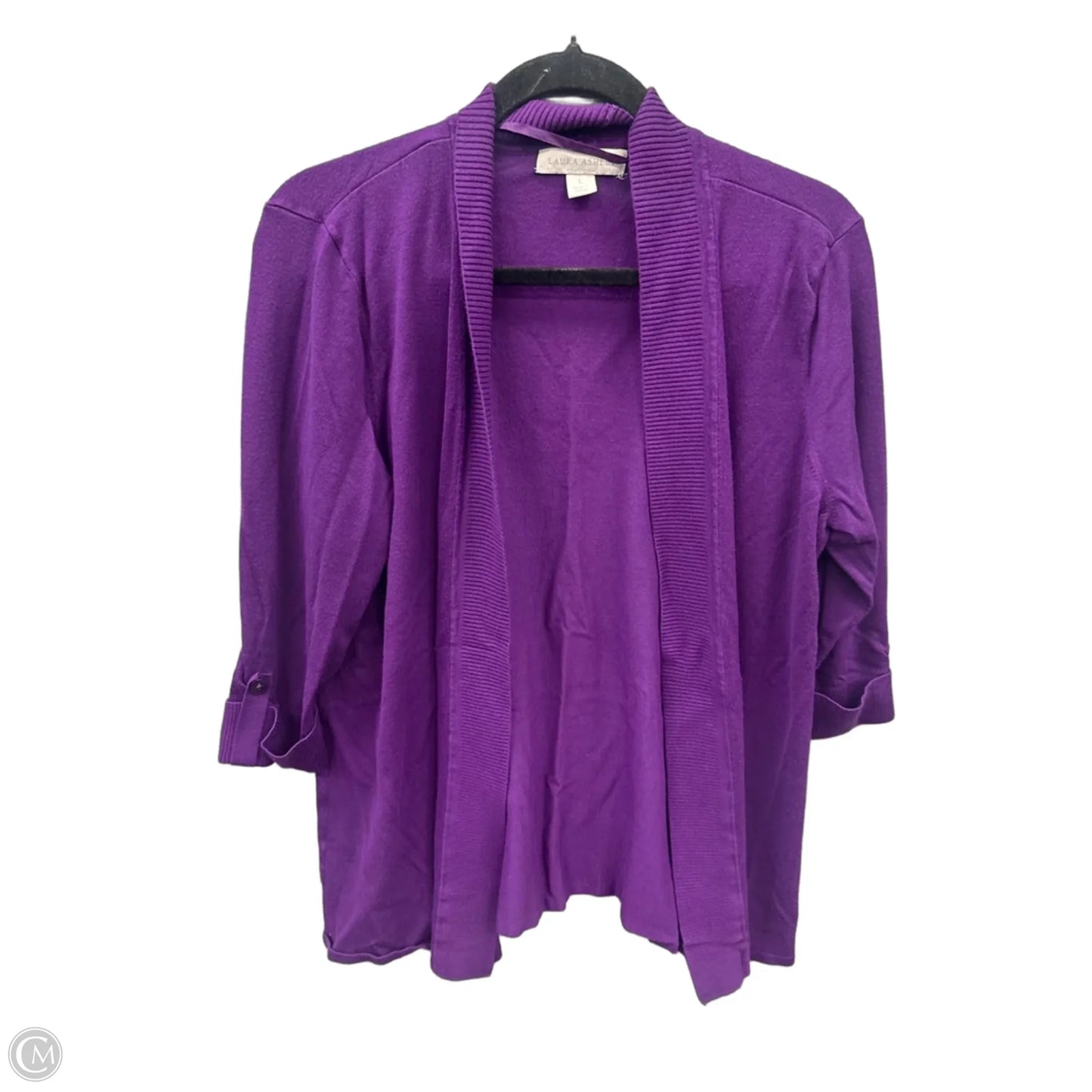 Cardigan By Laura Ashley In Purple, Size: L