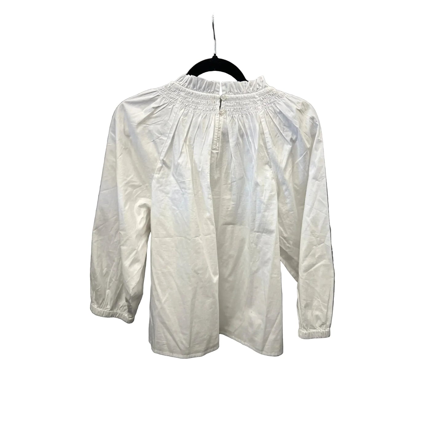 Top Long Sleeve By J. Crew In White, Size: L