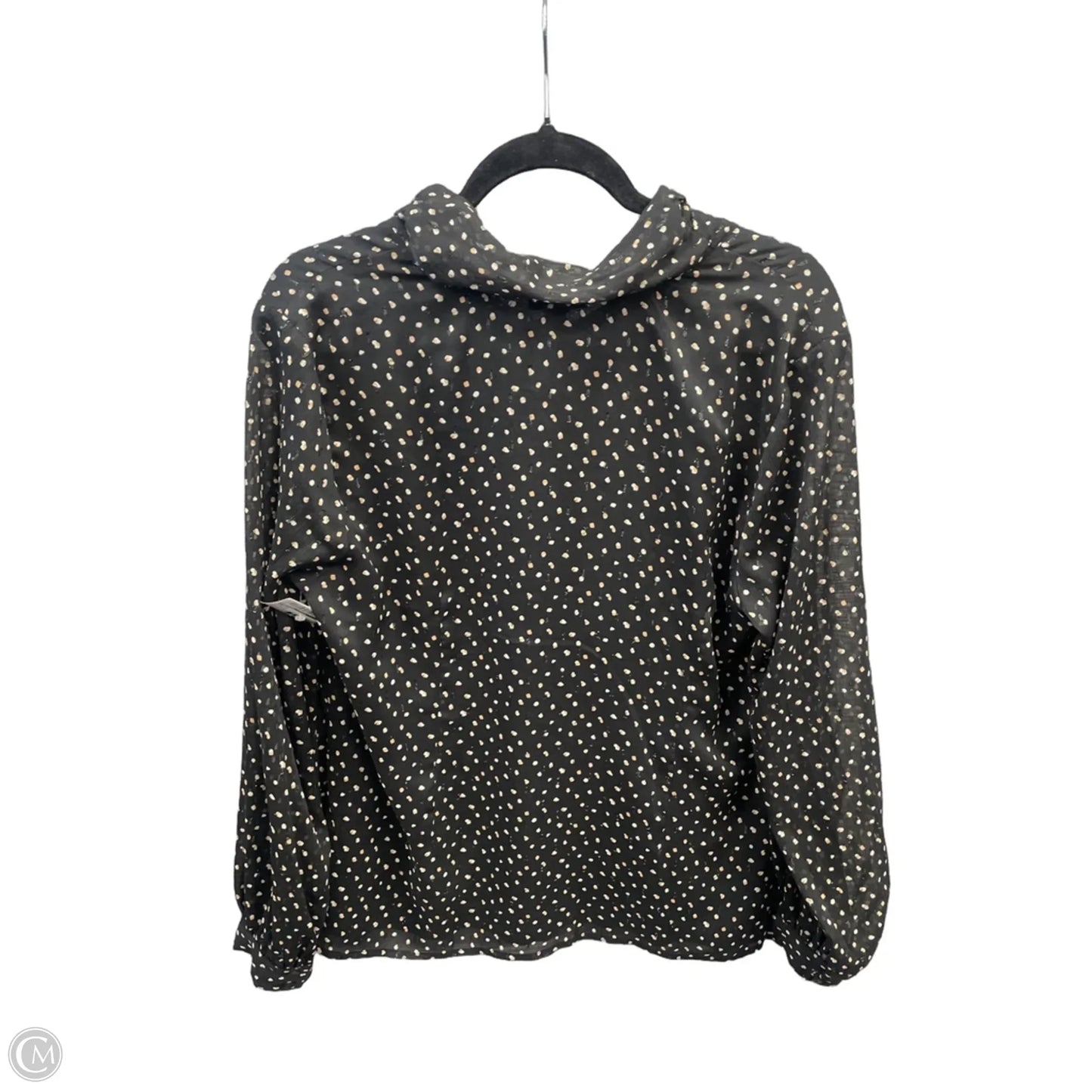 Top Long Sleeve By Halogen In Black, Size: L