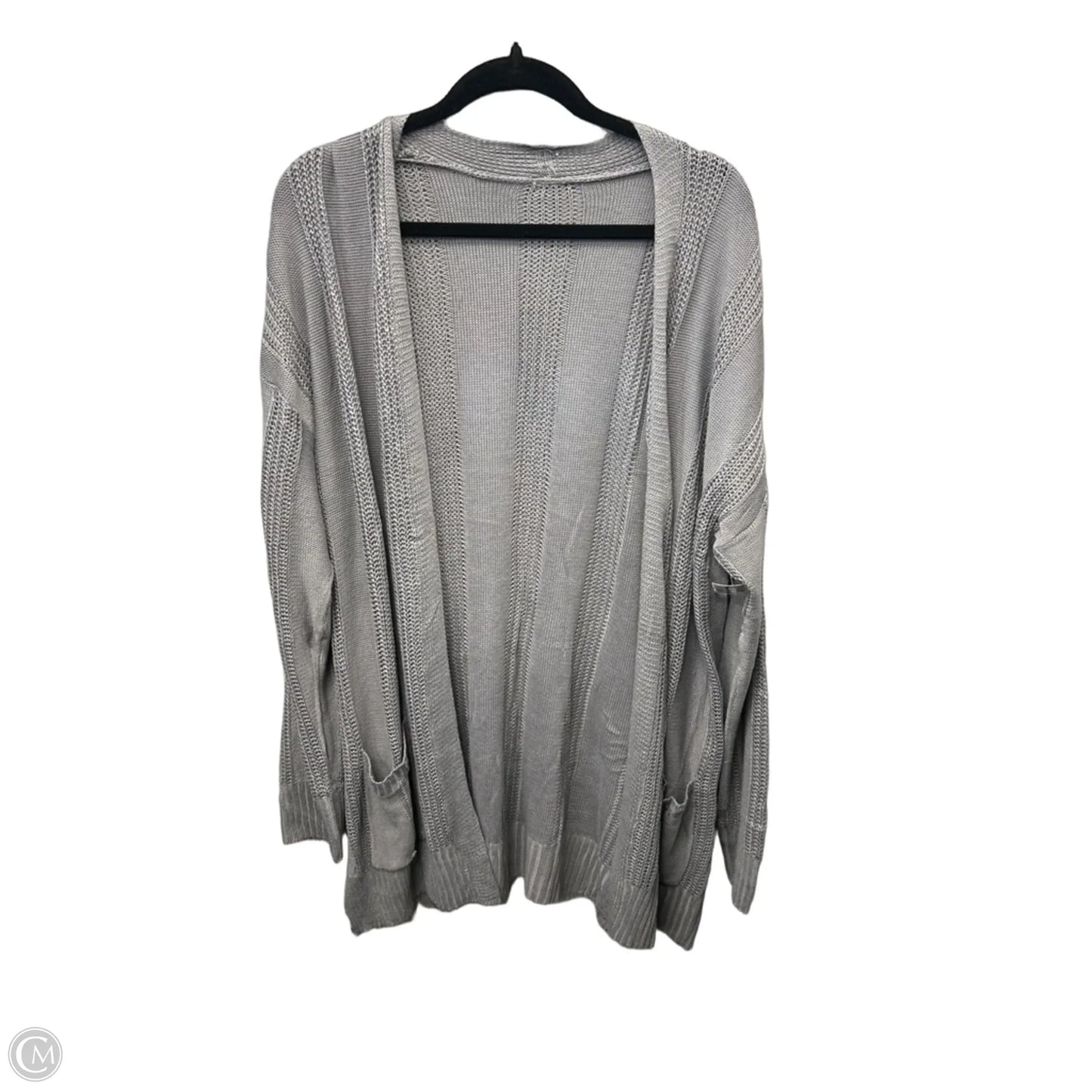 Cardigan By Clothes Mentor In Grey, Size: L