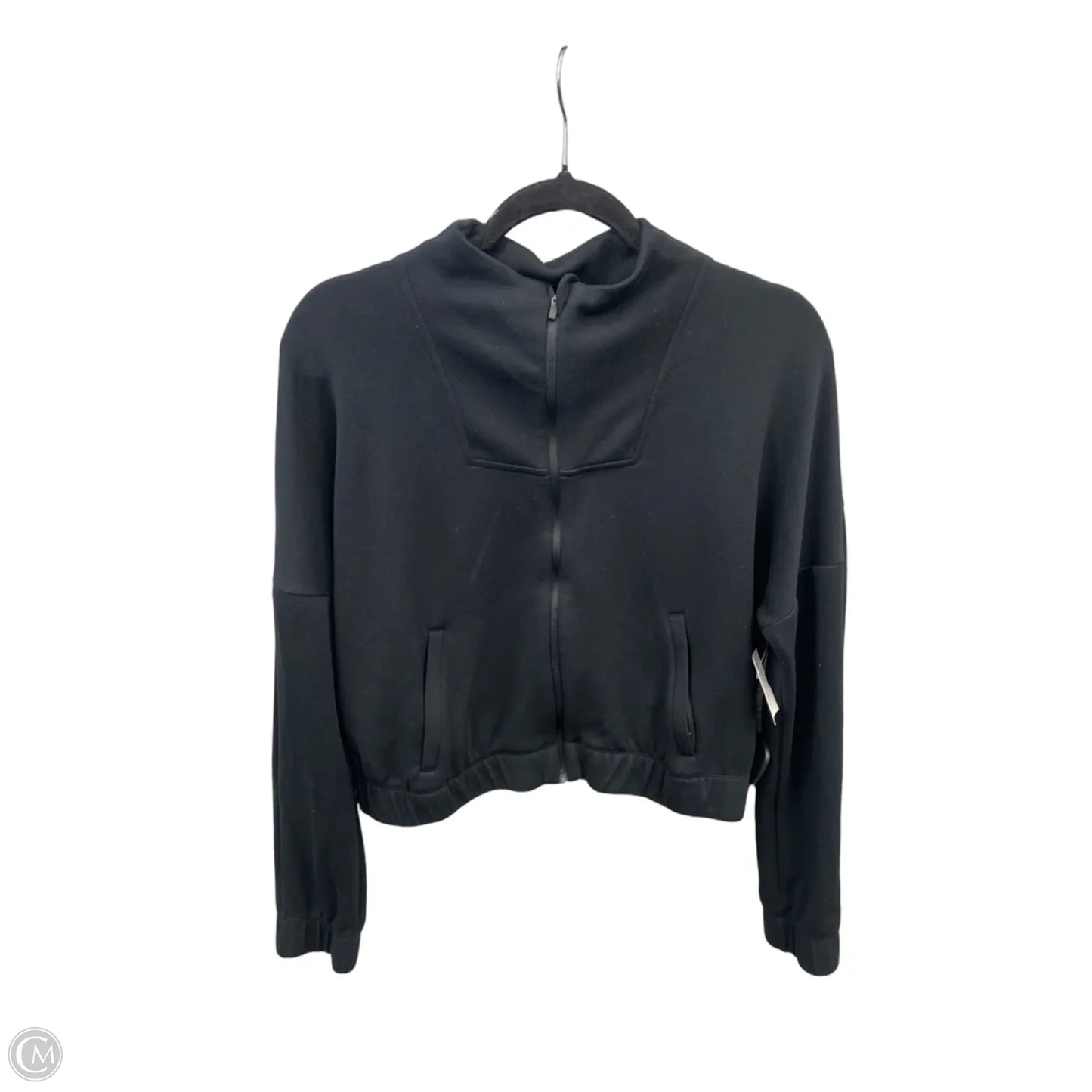 Athletic Top Long Sleeve Collar By 90 Degrees By Reflex In Black, Size: S