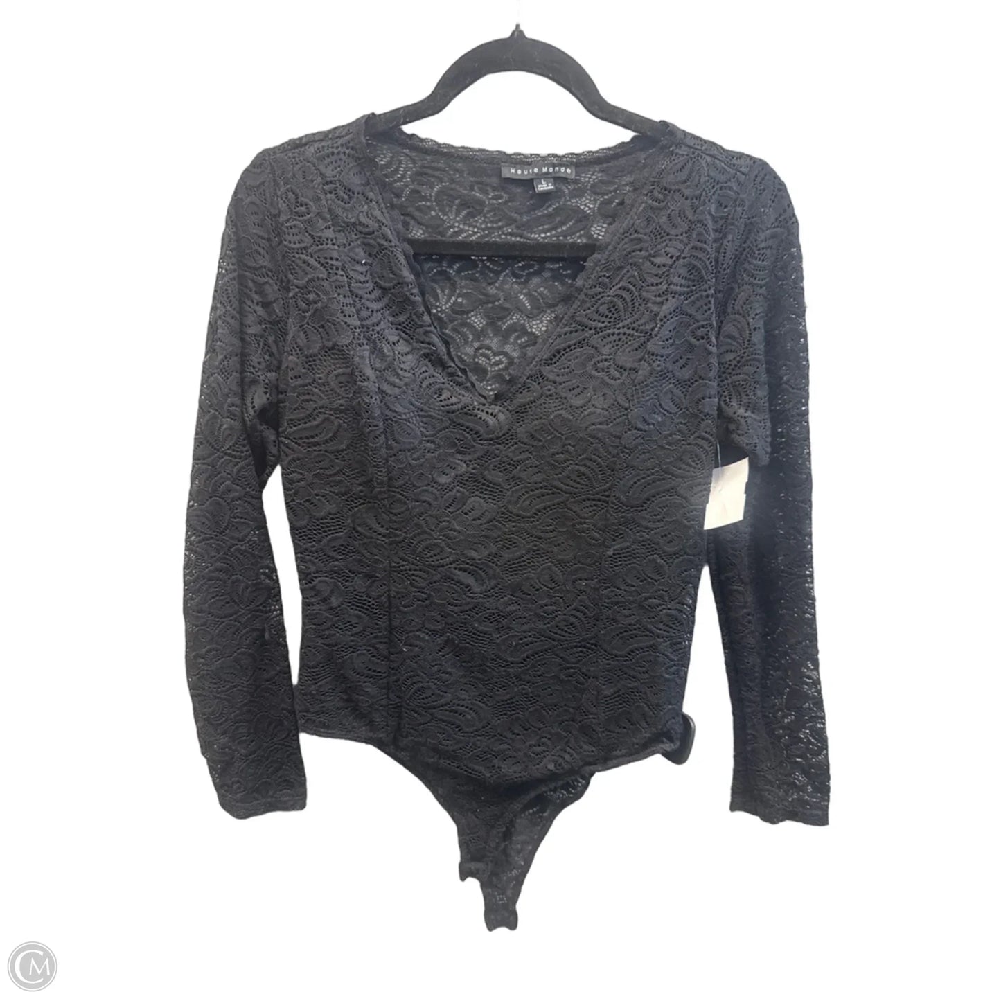 Top Long Sleeve By Haute Monde In Black, Size: L