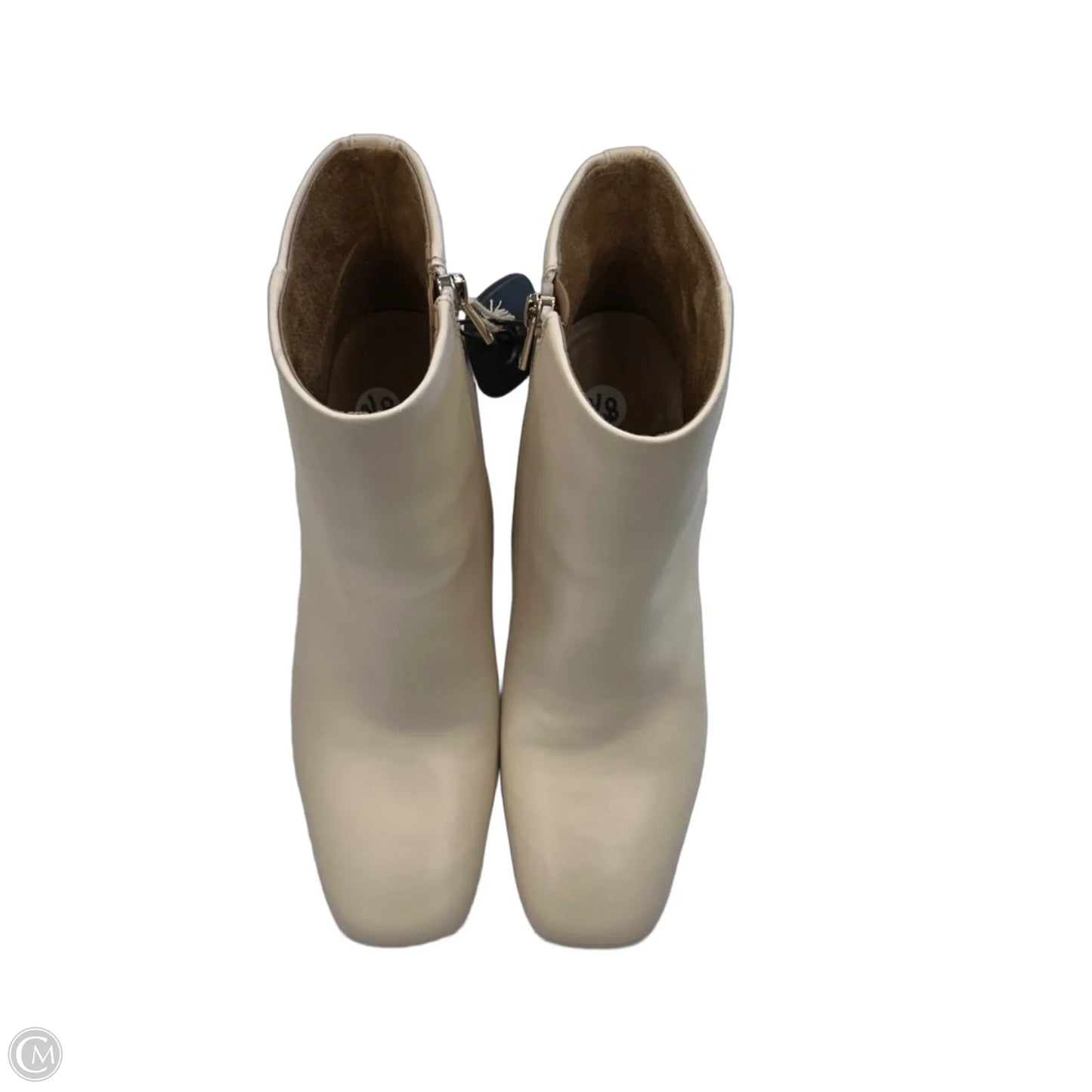 Boots Ankle Heels By Sam And Libby In Cream, Size: 8.5