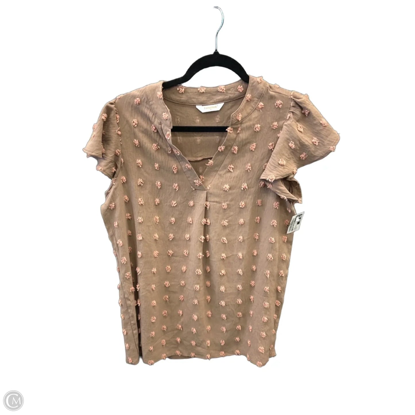Top Short Sleeve By Clothes Mentor In Brown, Size: M