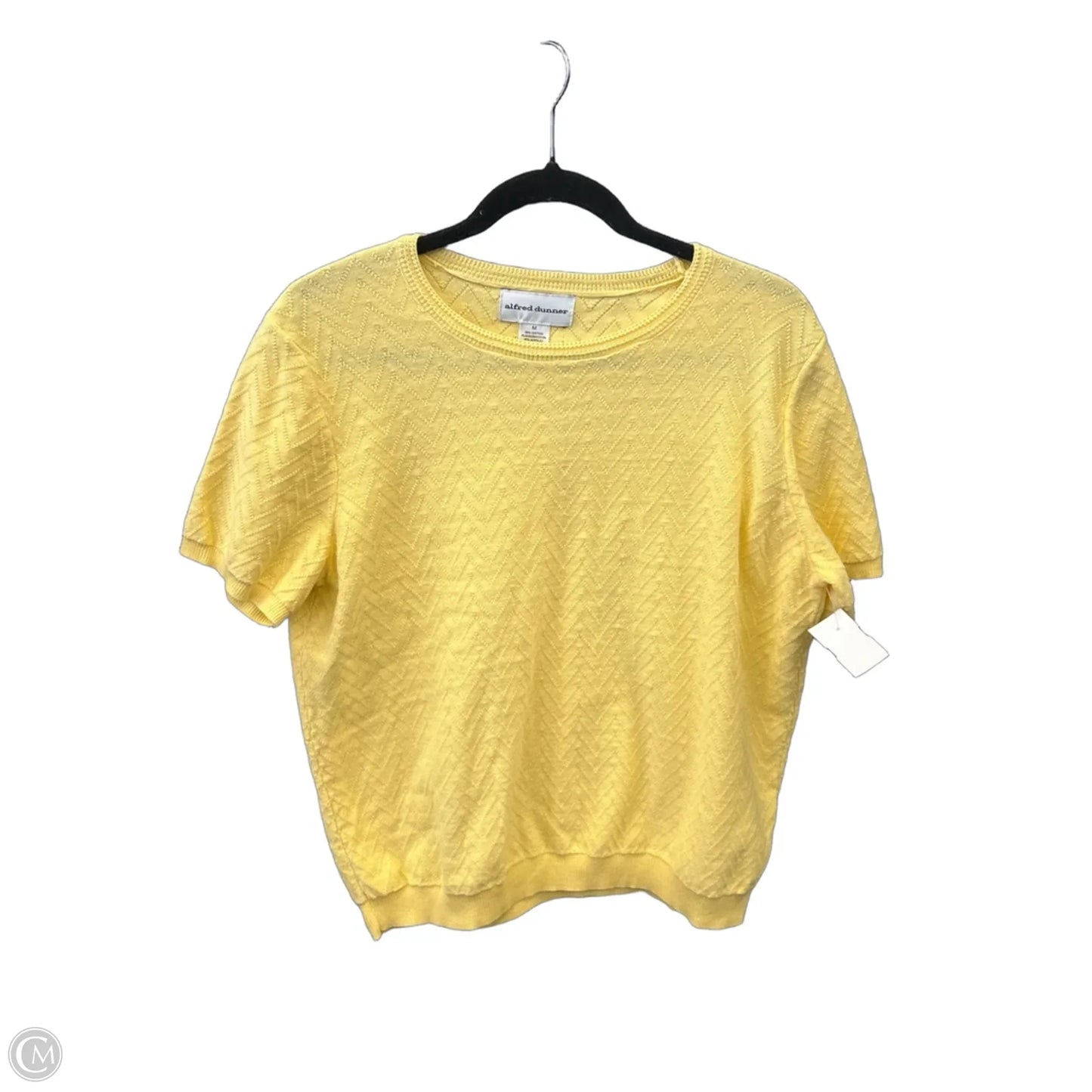 Top Short Sleeve By Alfred Dunner In Yellow, Size: M