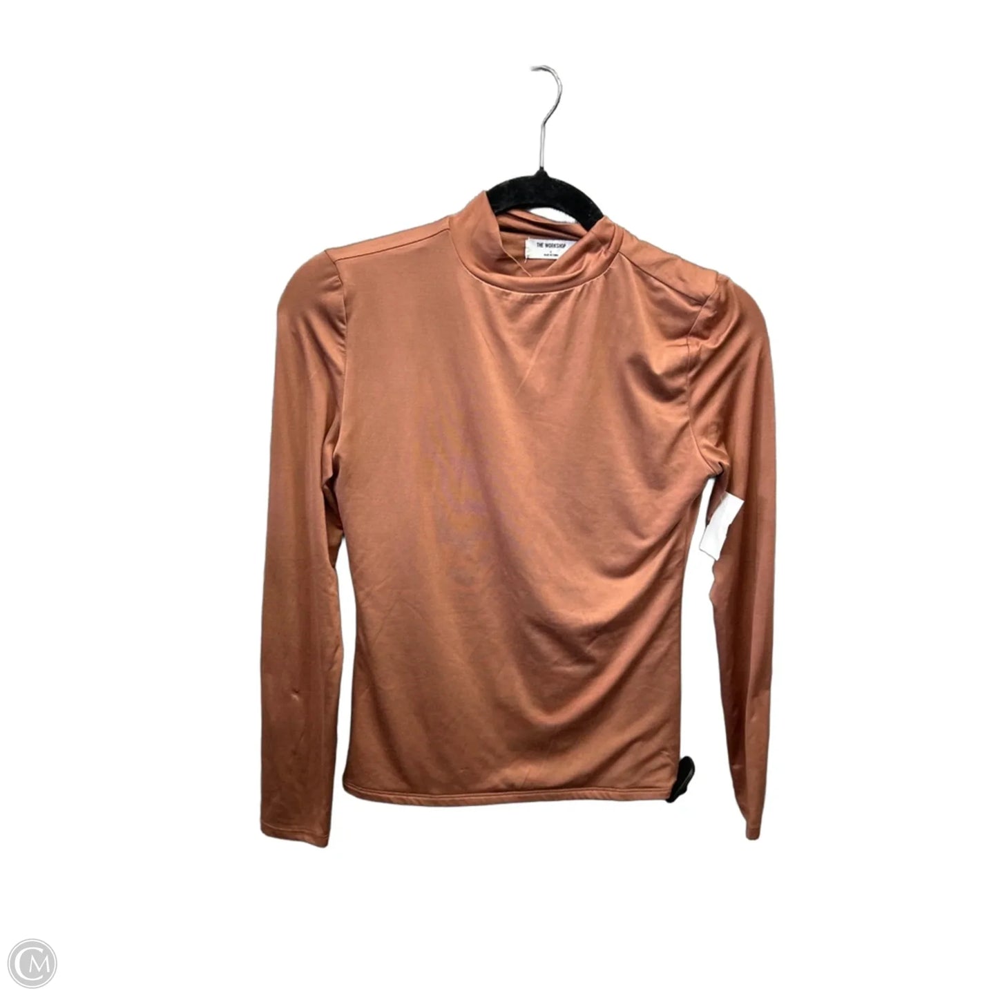 Top Long Sleeve By Workshop In Brown, Size: L