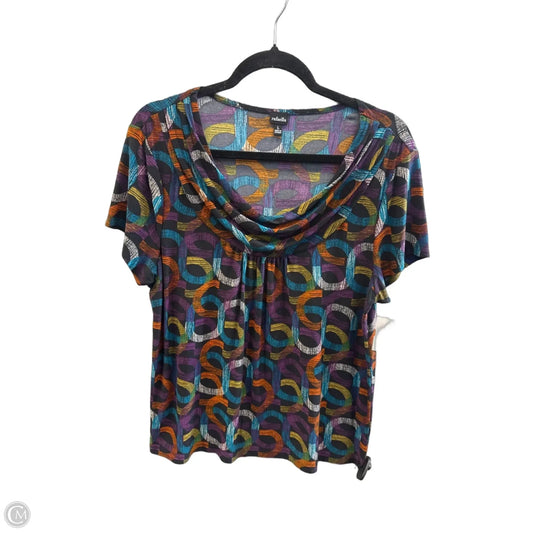 Top Short Sleeve By Rafaella In Multi-colored, Size: L
