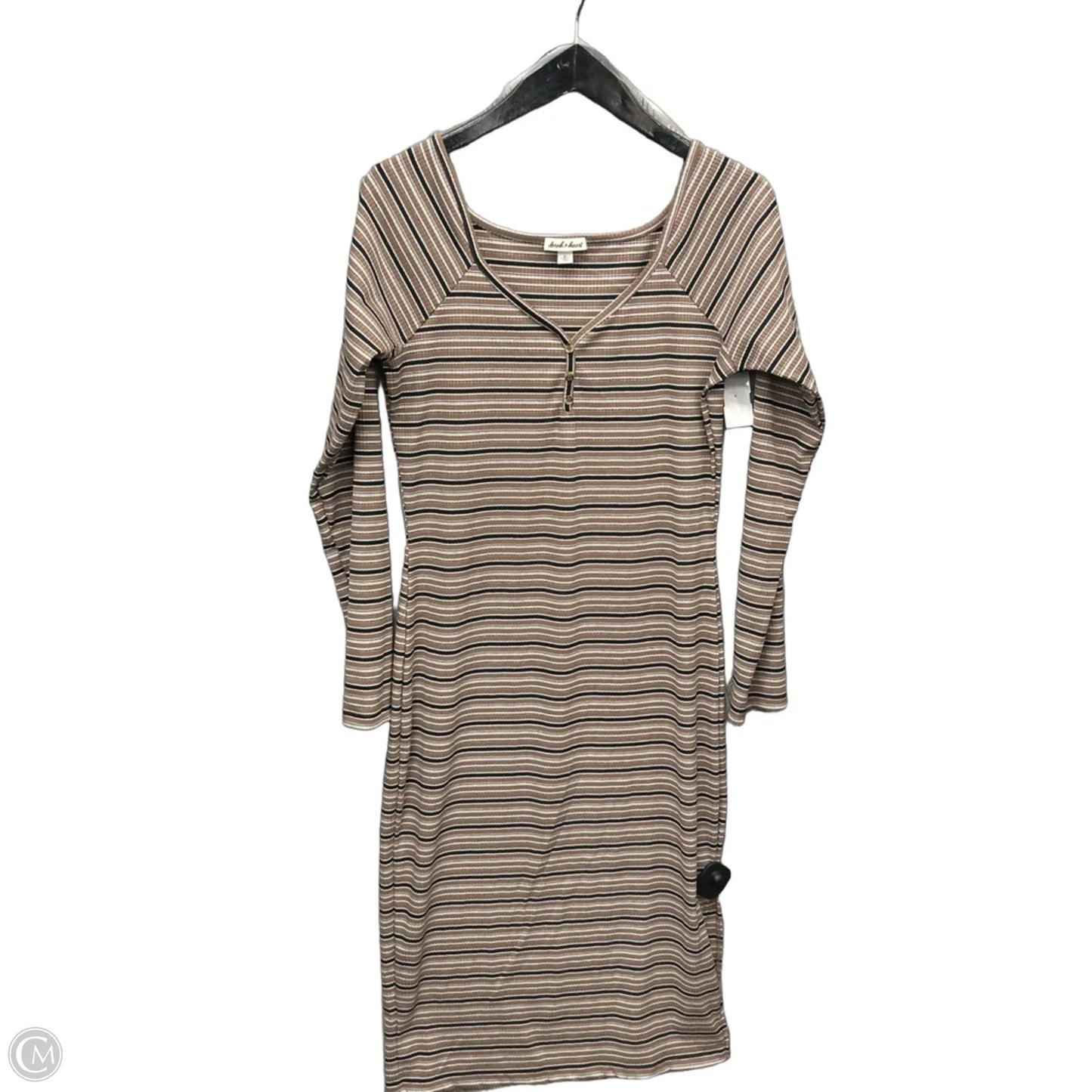 Dress Casual Midi By Derek Heart In Striped Pattern, Size: Xl