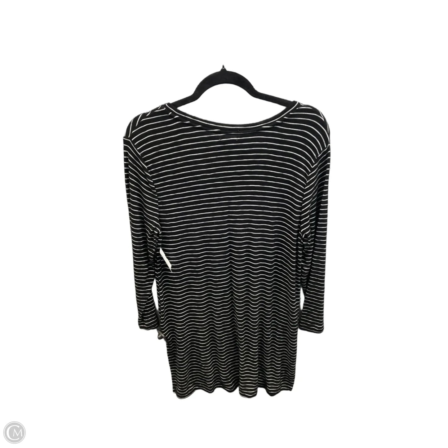 Top Long Sleeve By Old Navy In Black & White, Size: L