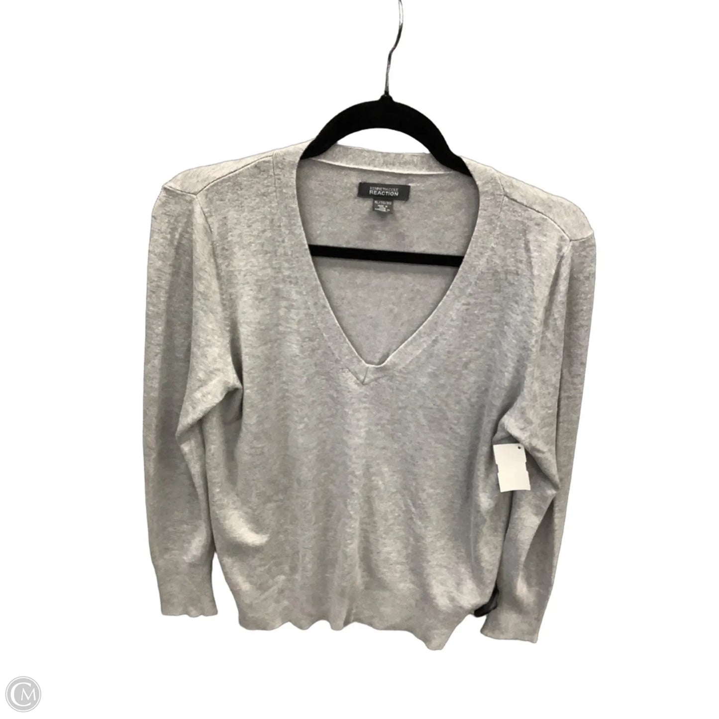 Top Long Sleeve By Kenneth Cole Reaction In Grey, Size: Xl