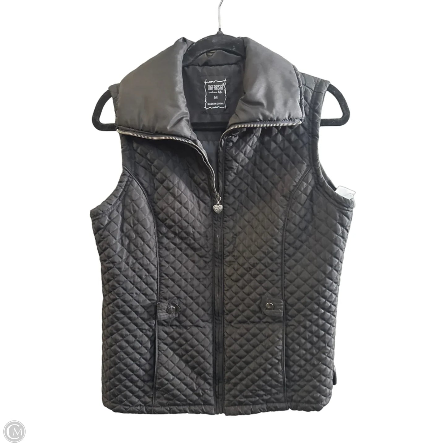 Vest Puffer & Quilted By Clothes Mentor In Black, Size: M