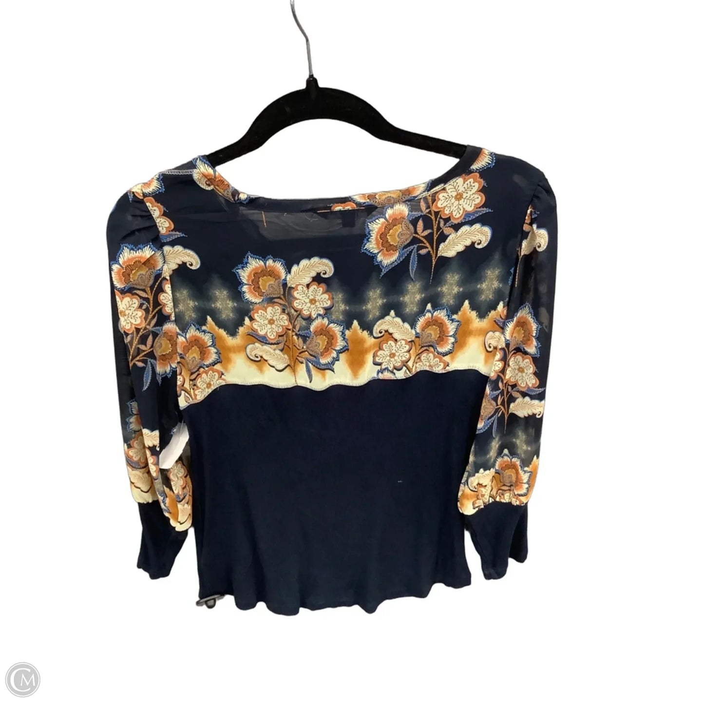 Top Long Sleeve By Liverpool In Navy, Size: M