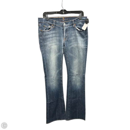 Jeans Boot Cut By 7 For All Mankind In Blue Denim, Size: 12
