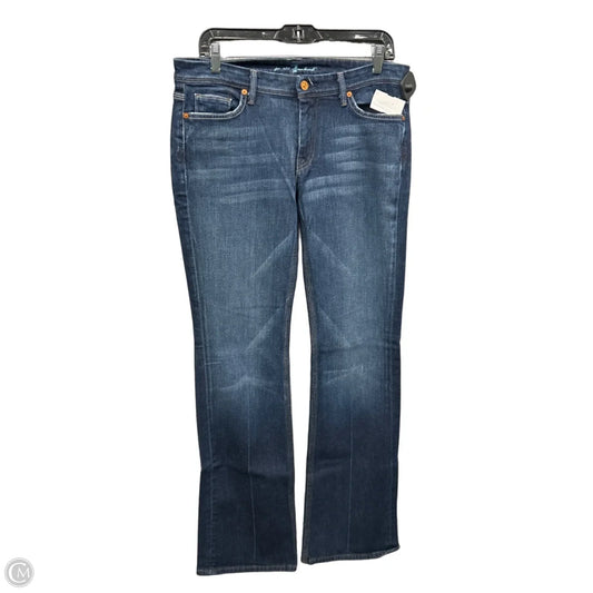 Jeans Straight By 7 For All Mankind In Blue Denim, Size: 12