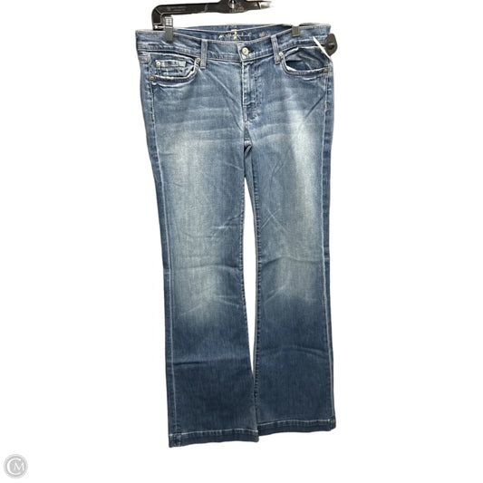 Jeans Boot Cut By 7 For All Mankind In Blue Denim, Size: 12