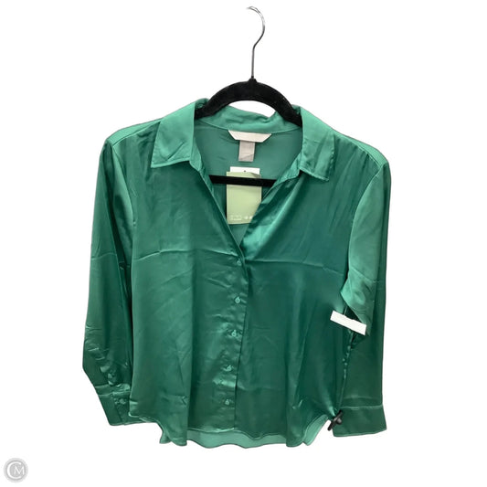 Top Long Sleeve By H&m In Green, Size: S