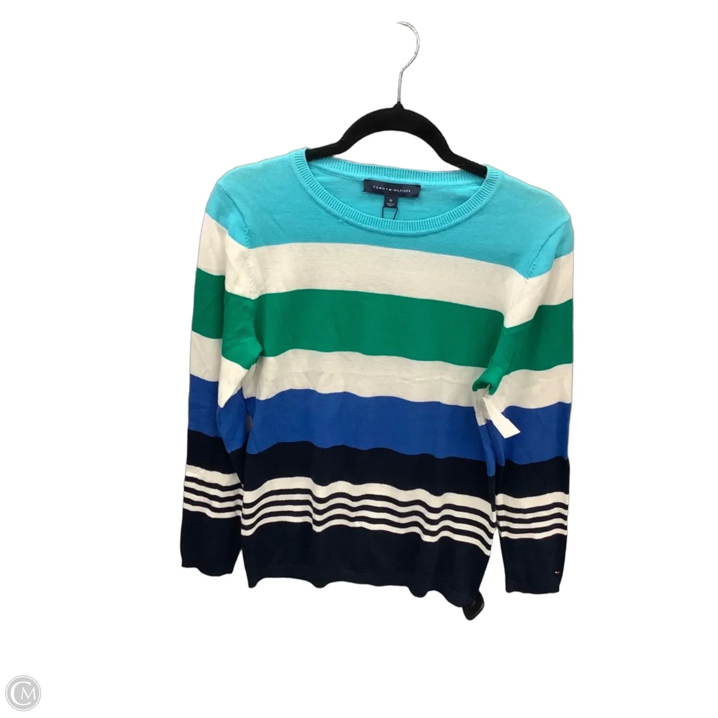 Top Long Sleeve By Tommy Hilfiger In Striped Pattern, Size: M