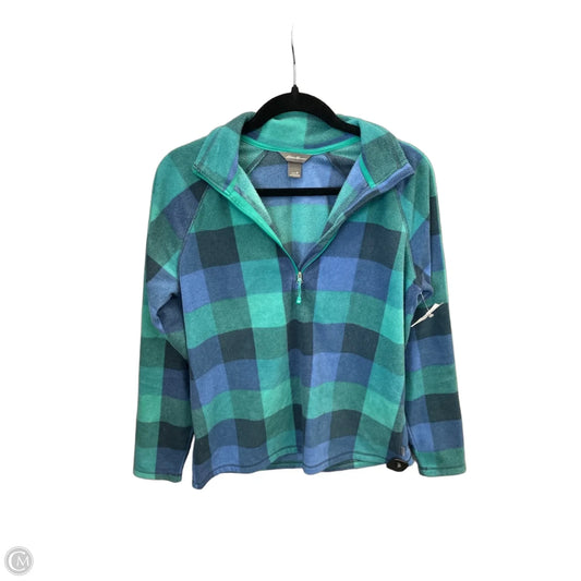 Sweatshirt Collar By Eddie Bauer In Blue & Green, Size: M