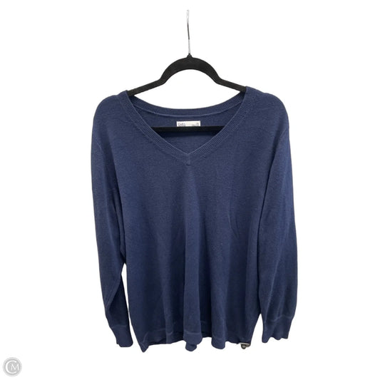 Sweater By Croft And Barrow In Navy, Size: 2x