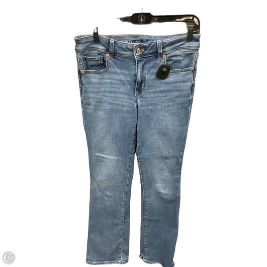 Jeans Straight By American Eagle In Blue Denim, Size: 6