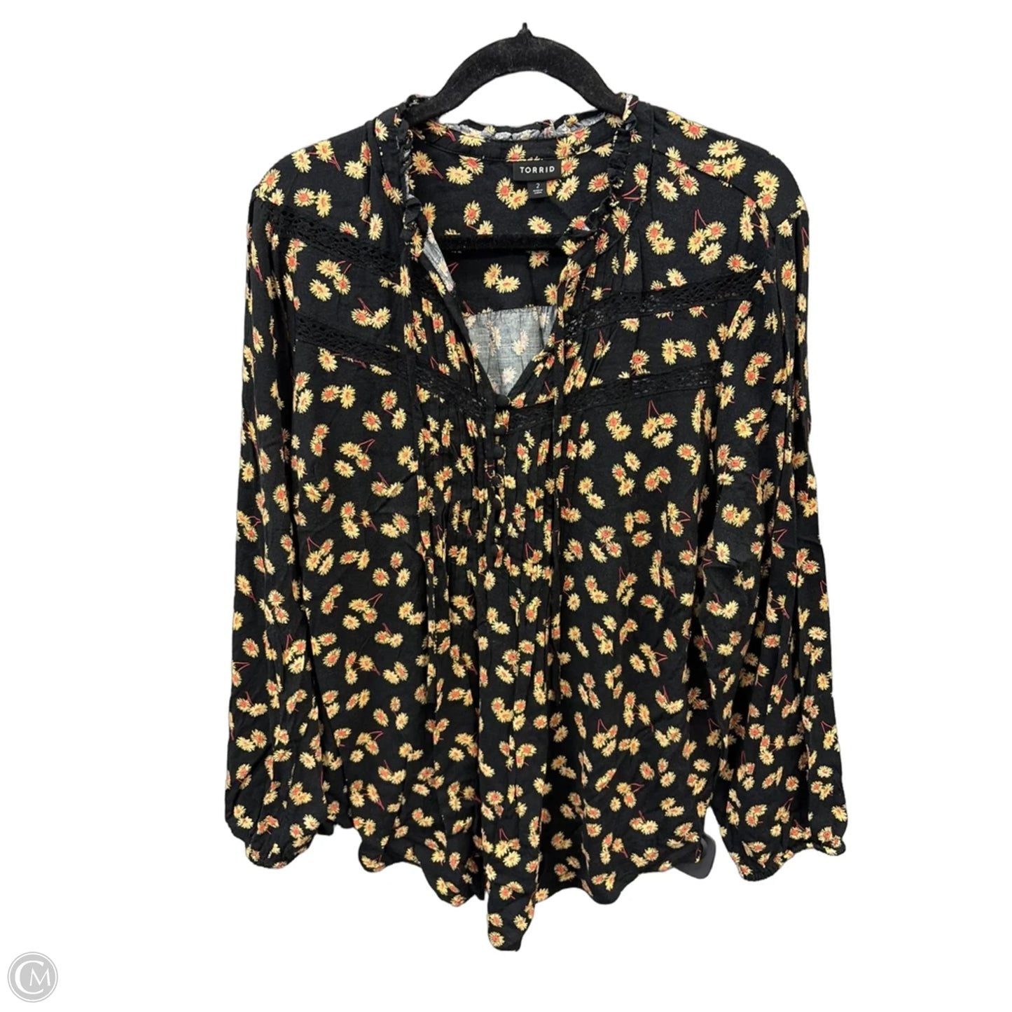 Top Long Sleeve By Torrid In Black, Size: 2x