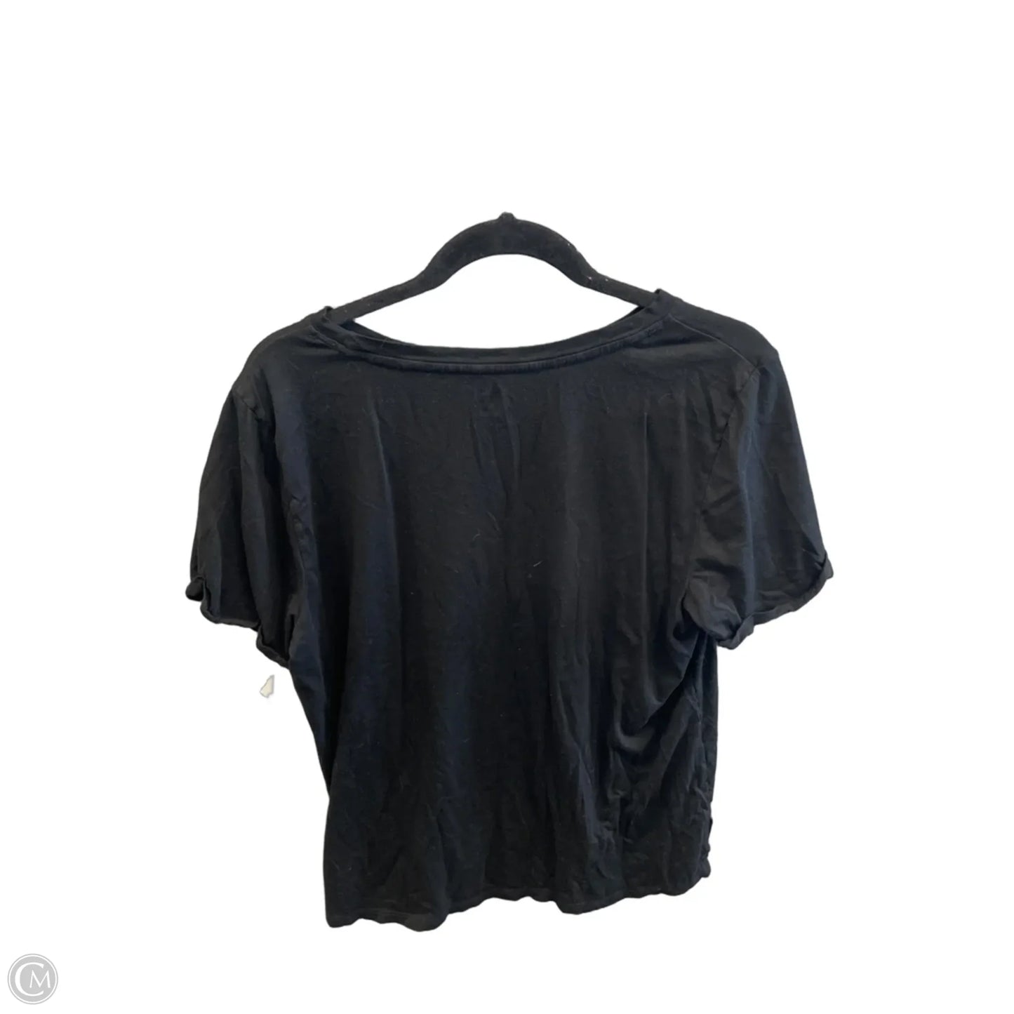 Top Short Sleeve By Calvin Klein In Black, Size: Xl