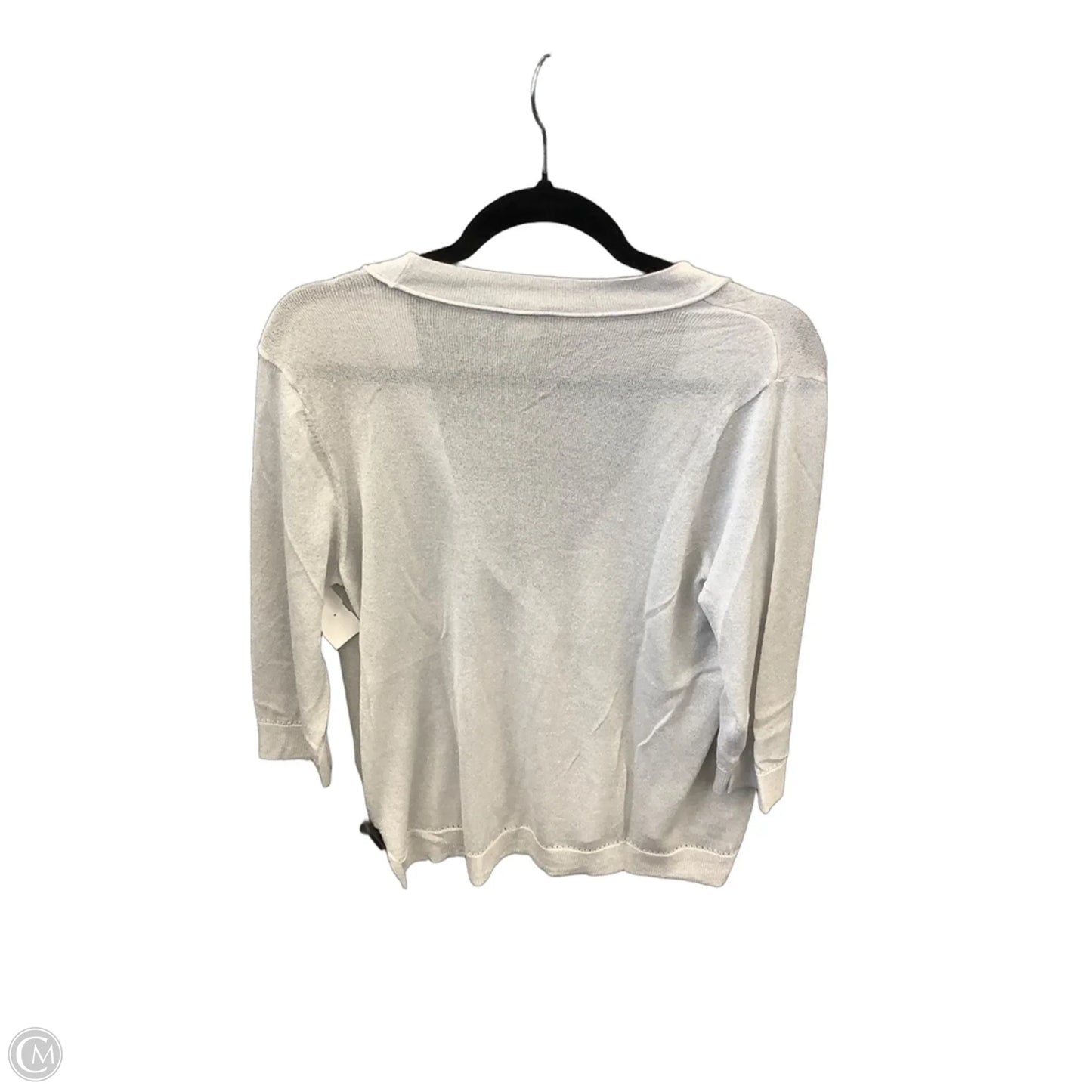 Cardigan By Chicos In Silver, Size: L
