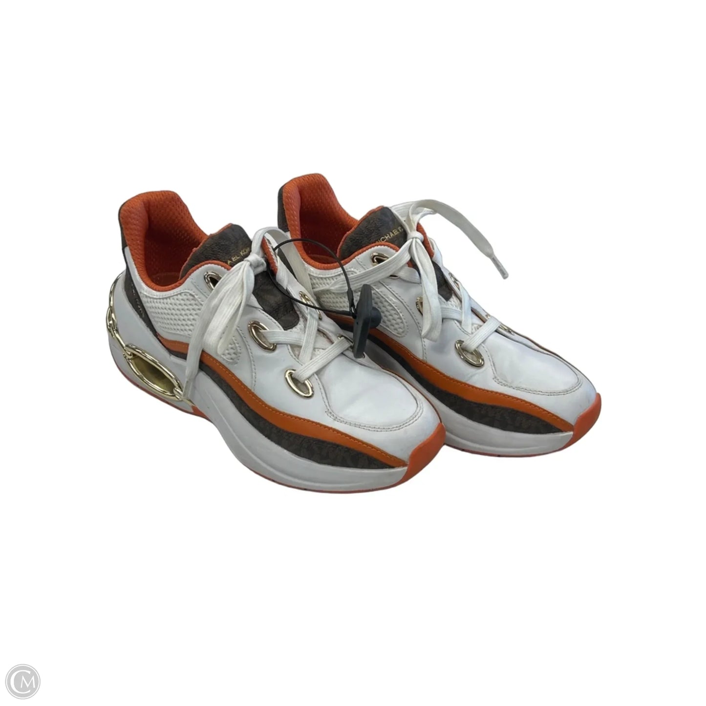 Shoes Sneakers By Michael By Michael Kors In Orange & White, Size: 8.5