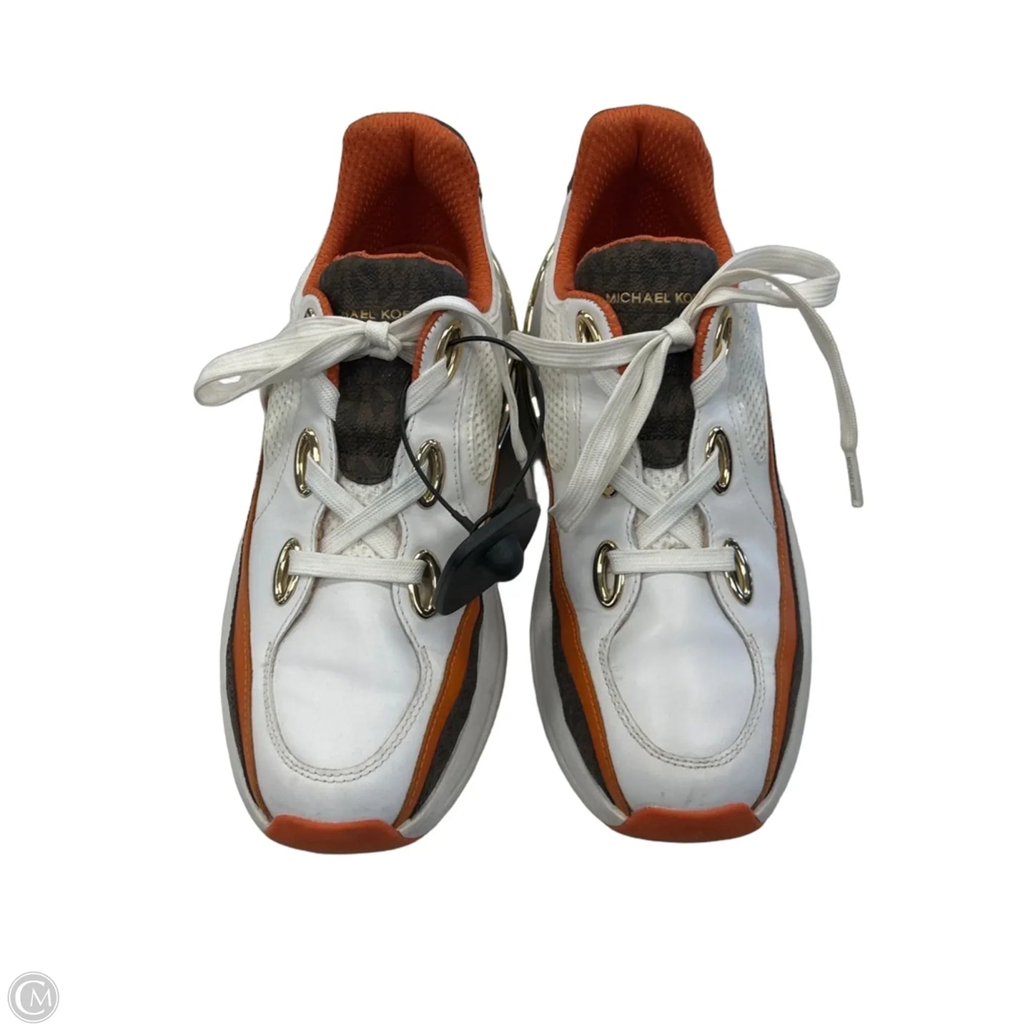 Shoes Sneakers By Michael By Michael Kors In Orange & White, Size: 8.5
