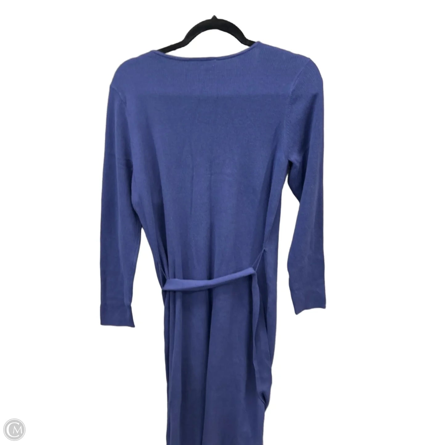 Dress Casual Midi By Loft In Blue, Size: L