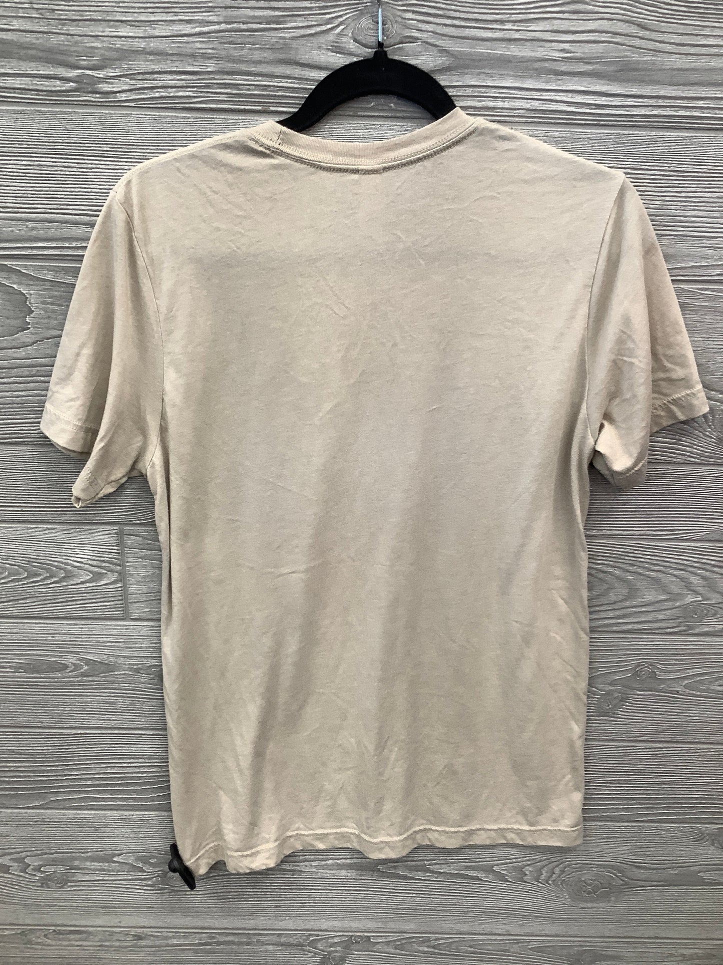 Top Short Sleeve By Bella + Canvas In Tan, Size: M