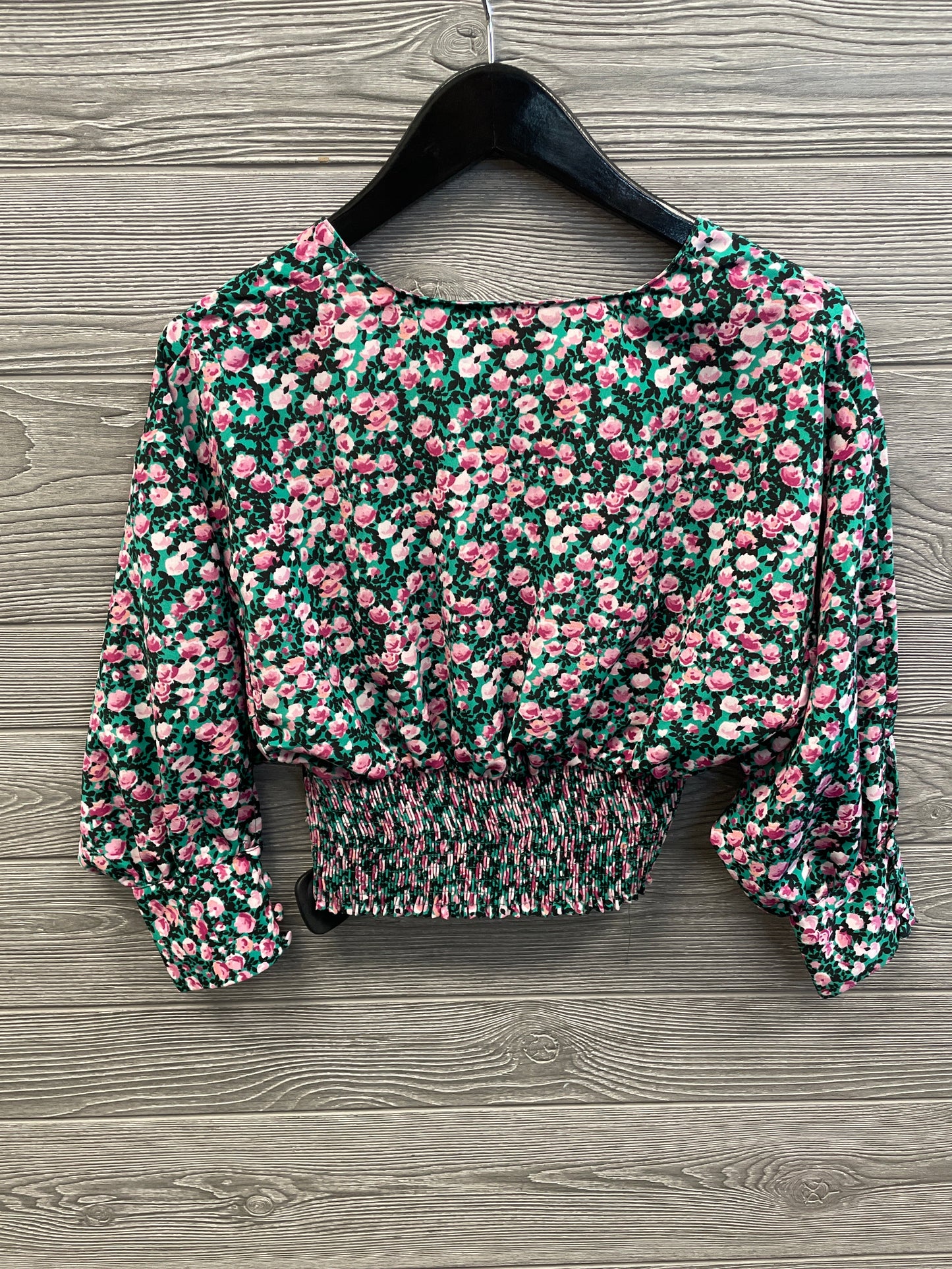 Top Long Sleeve By Zara In Floral Print, Size: Xs