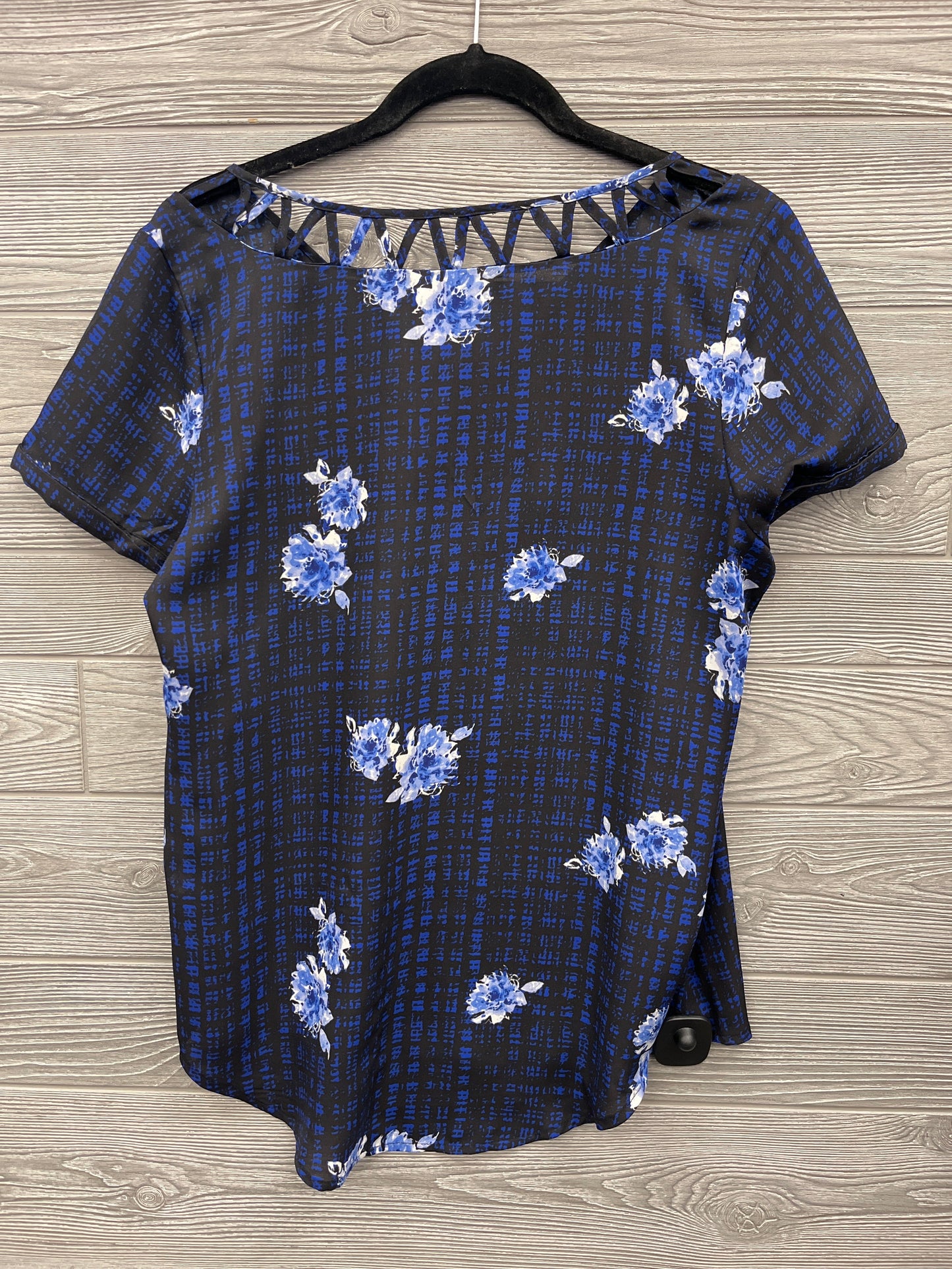 Top Short Sleeve By Apt 9 In Blue, Size: M