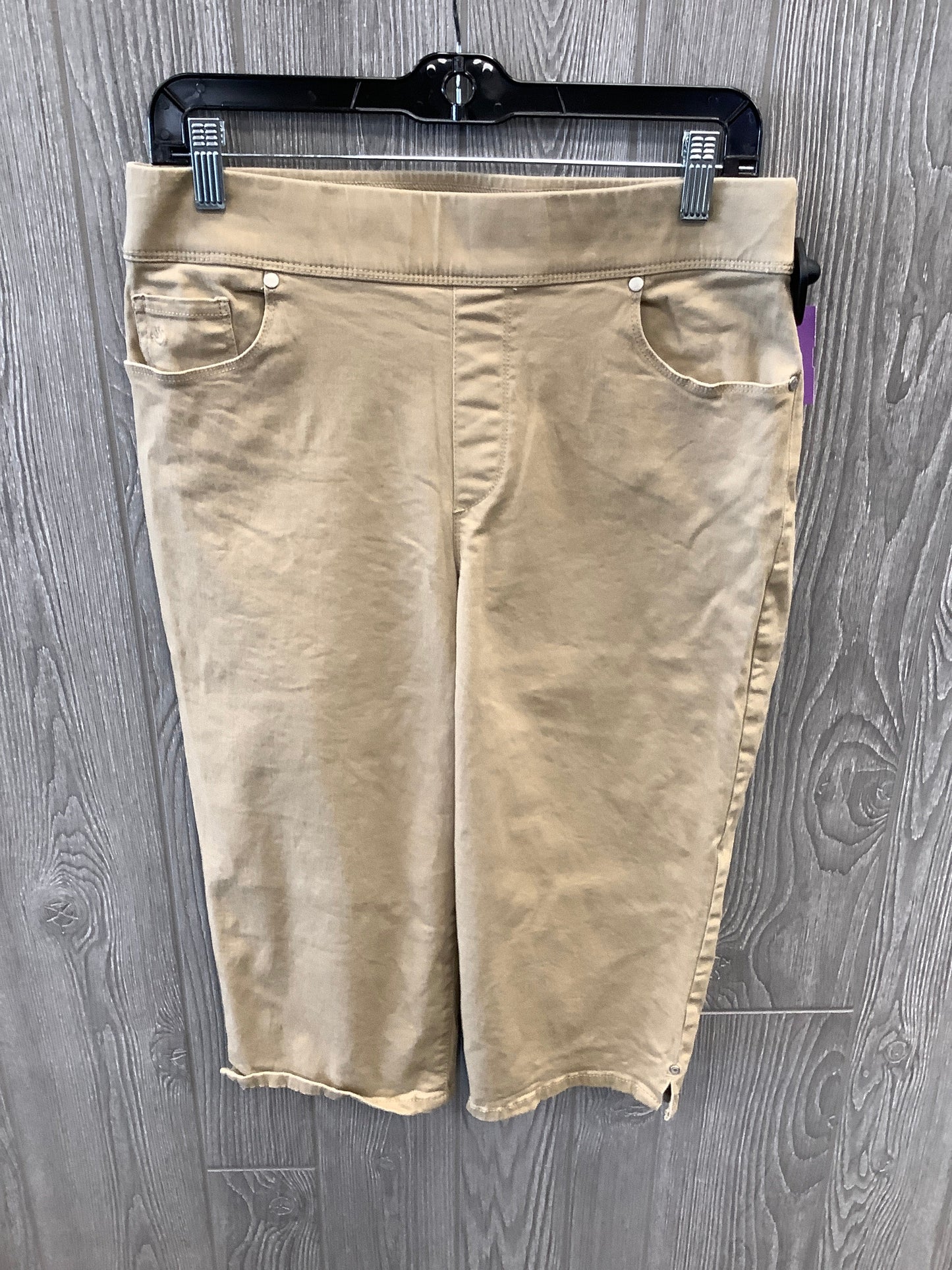 Capris By Gloria Vanderbilt In Tan, Size: 10