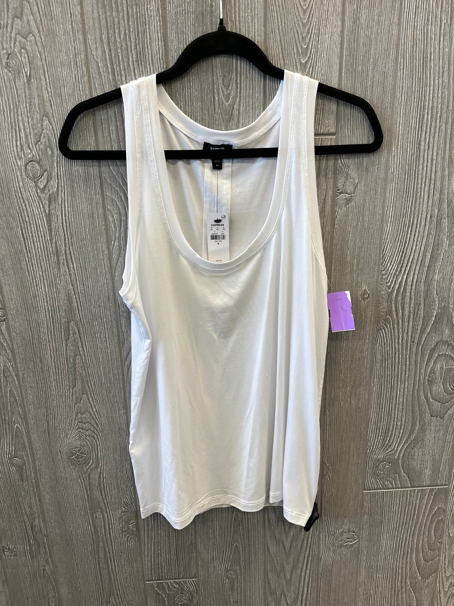 White Tank Top Express, Size M