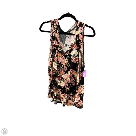 Top Sleeveless By Maurices In Floral Print, Size: 1x