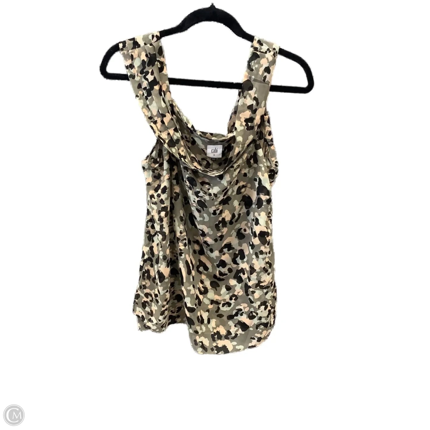 Top Short Sleeve By Cabi In Animal Print, Size: M