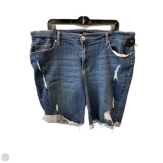 Shorts By Ashley Stewart In Blue Denim, Size: 20