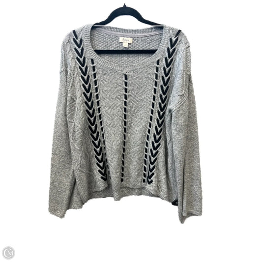 Sweater By Style And Company In Grey, Size: L