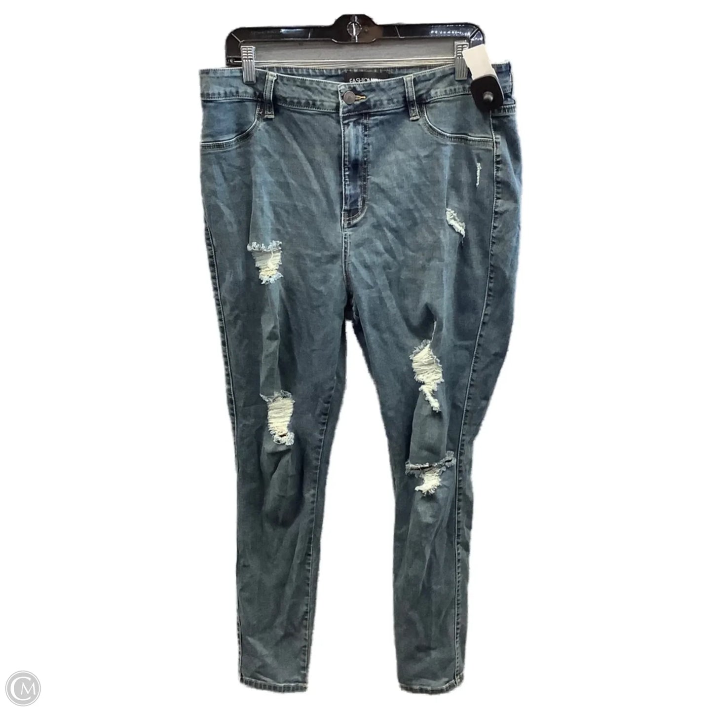 Jeans Skinny By Fashion Nova In Blue Denim, Size: 16