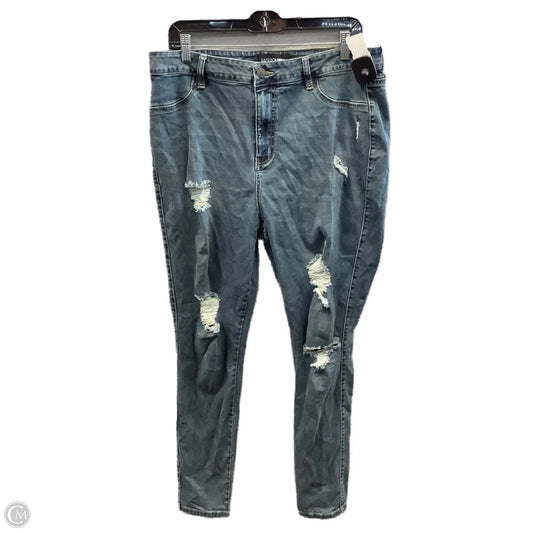 Jeans Skinny By Fashion Nova In Blue Denim, Size: 16