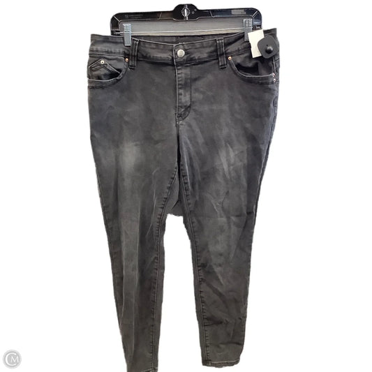 Jeans Skinny By Fashion Nova In Black Denim, Size: 16