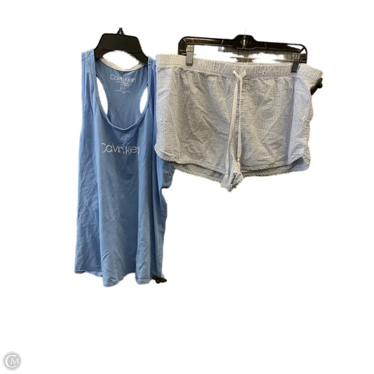 Pajamas 2pc By Calvin Klein In Blue, Size: Xl