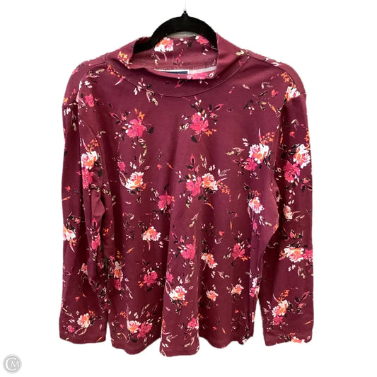 Top Long Sleeve By Karen Scott In Purple, Size: Xxl