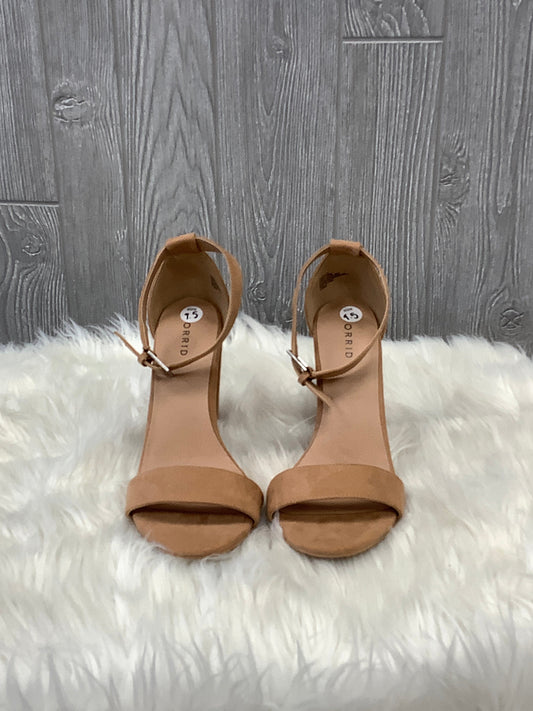 Tan Shoes Heels Block Torrid, Size 9.5