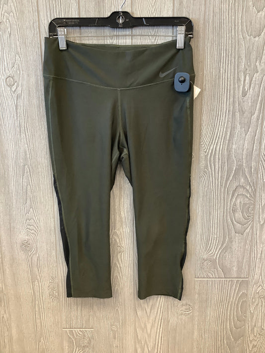 Athletic Leggings Capris By Nike Apparel In Green, Size: M